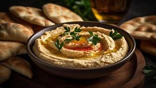Hummus with bread